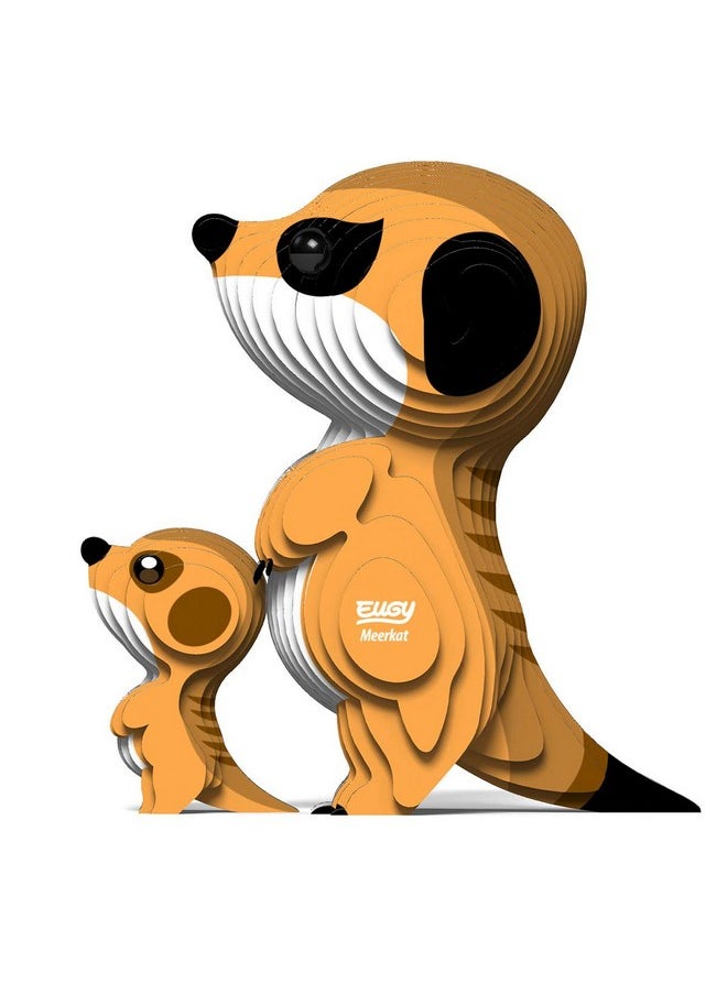Eugy Meerkat 3D Puzzle, 40 Piece Eco-Friendly Educational Toy Puzzles for Boys, Girls & Kids Ages 6+