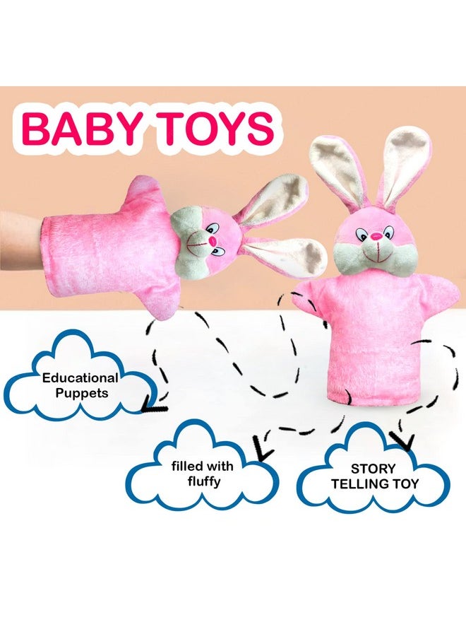 FunBlast Hand Puppets for Kids - Soft Hand Puppets for Kids, Story Telling Puppet for Kids, Hand Puppet Toy, Plush Animals Hand Puppet Toys, Fun Play Learning Toys - Multicolor (Bunny)