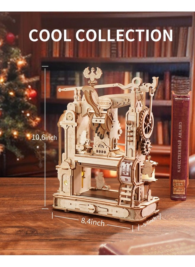 ROKR 3D Puzzle for Adults, Classic Printing Press Wooden Puzzles Model Building Kits, DIY Wood Crafts Cool Toys Birthday, Collage Aesthetic, STEM Art Hobbies for Men Women (LK602)