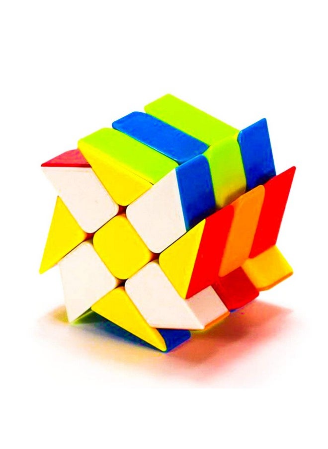 D ETERNAL Windmill Cube High Speed Stickerless Magic Puzzle Cube Game Toy (Windmill Cube), Baby