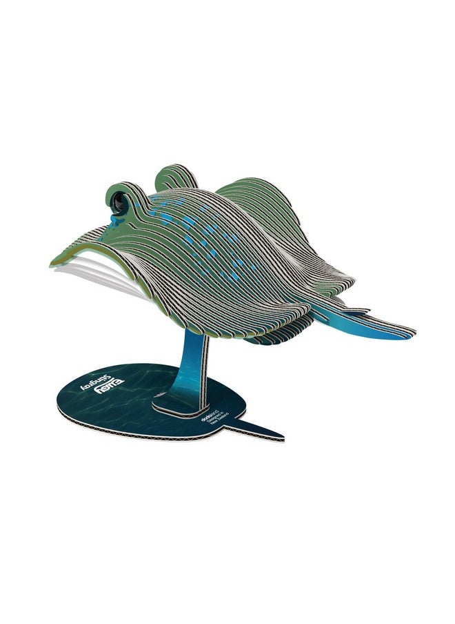 Eugy Stingray 3D Puzzle - 50 Piece Eco-Friendly Educational Toy Puzzle for Boys, Girls & Kids Ages 6+
