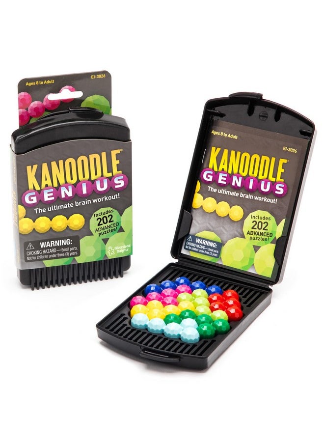 Educational Insights Kanoodle Genius 3-D Puzzle Brain Teaser Game for Adults, Teens and Kids, Gift for Ages 8+, Stocking Stuffers for Kids