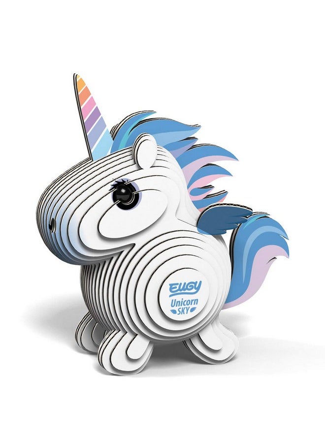 Eugy Unicorn Sky 3D Puzzle, 28 Piece Eco-Friendly Educational Toy Puzzles for Boys, Girls & Kids Ages 6+
