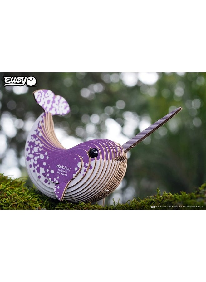 Eugy Narwhal 3D Puzzle, 23 Piece Eco-Friendly Educational Toy Puzzles for Boys, Girls & Kids Ages 6+