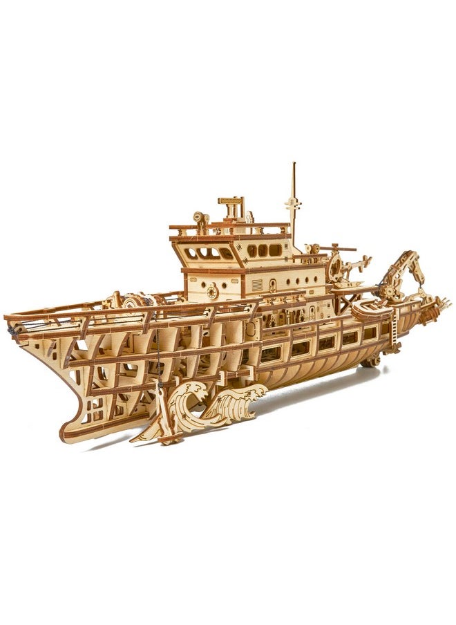 Wood Trick Yacht Mechanical 3D Wooden Puzzles for Adults and Kids to Build - Rides up to 8 ft - Model Kits for Adults - DIY Wooden Models for Adults to Build