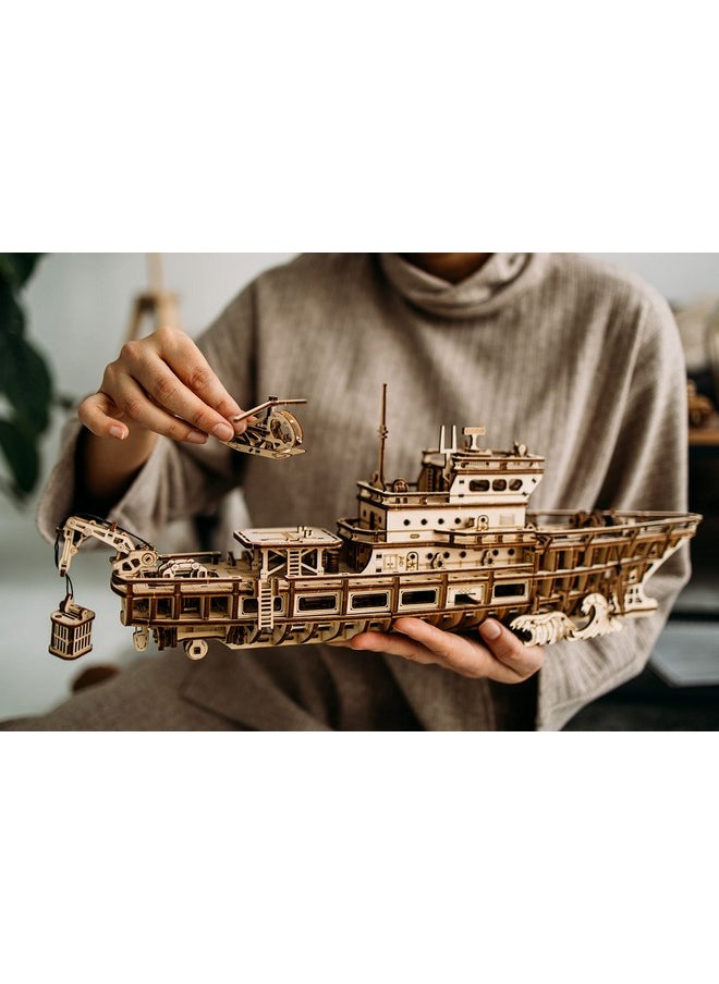 Wood Trick Yacht Mechanical 3D Wooden Puzzles for Adults and Kids to Build - Rides up to 8 ft - Model Kits for Adults - DIY Wooden Models for Adults to Build