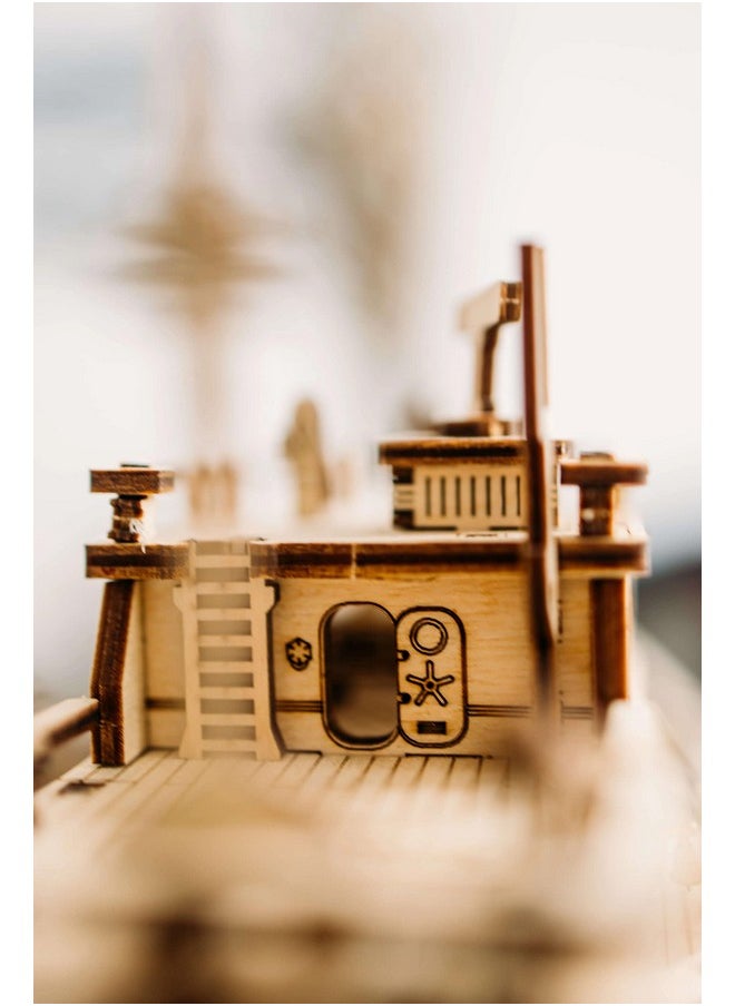 Wood Trick Yacht Mechanical 3D Wooden Puzzles for Adults and Kids to Build - Rides up to 8 ft - Model Kits for Adults - DIY Wooden Models for Adults to Build
