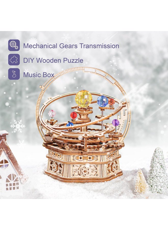 RoWood Music Box 3D Puzzles for Adults, DIY Wooden Mechanical Building Model Kits, Gift for Teens Kids on Children's Day/Birthday/Christmas - Starry Night