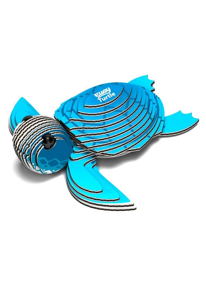 Eugy Sea Turtle 3D Puzzle, 26 Piece Eco-Friendly Educational Toy Puzzles for Boys, Girls & Kids Ages 6+