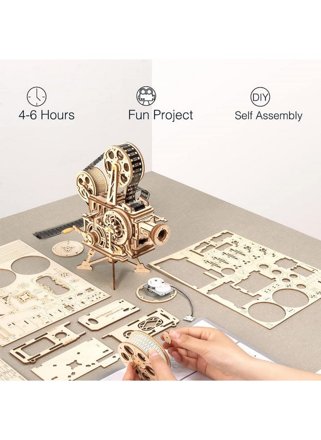 ROKR 3D Wooden Puzzles Vitascope for Adults - Model Building Kits Mechanical Construction for Adults to Build, Educational Brain Teaser DIY Crafts Kits, Halloween Collection Gifts for Men (Vitascope)
