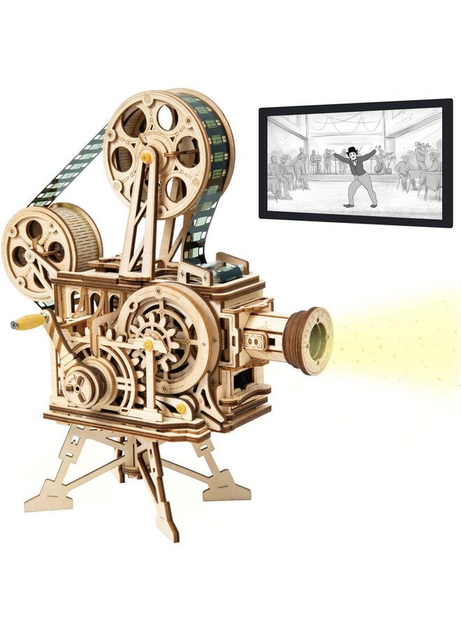 ROKR 3D Wooden Puzzles Vitascope for Adults - Model Building Kits Mechanical Construction for Adults to Build, Educational Brain Teaser DIY Crafts Kits, Halloween Collection Gifts for Men (Vitascope)
