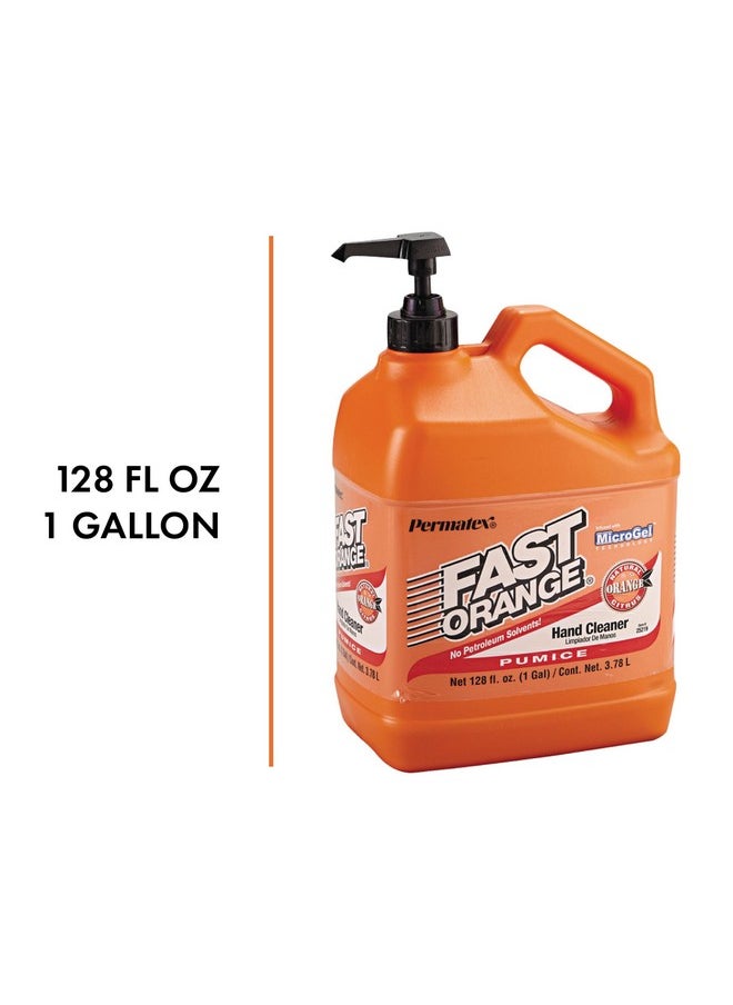 Permatex 25219 Fast Orange Pumice Lotion Hand Cleaners, Citrus, Bottle with Pump, 1 gal, 128 Fl Oz (Pack of 1)