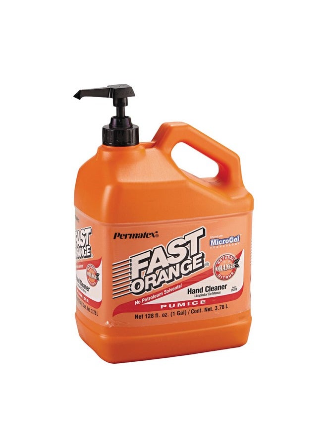 Permatex 25219 Fast Orange Pumice Lotion Hand Cleaners, Citrus, Bottle with Pump, 1 gal, 128 Fl Oz (Pack of 1)