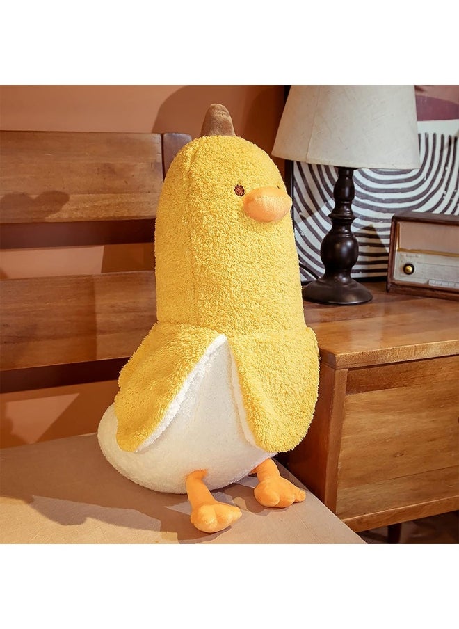 Banana Duck Plush Toy Cute Plushie Hugging Plush Pillow Duck Stuffed Animal For Girls And Boys Yellow 12 Inch