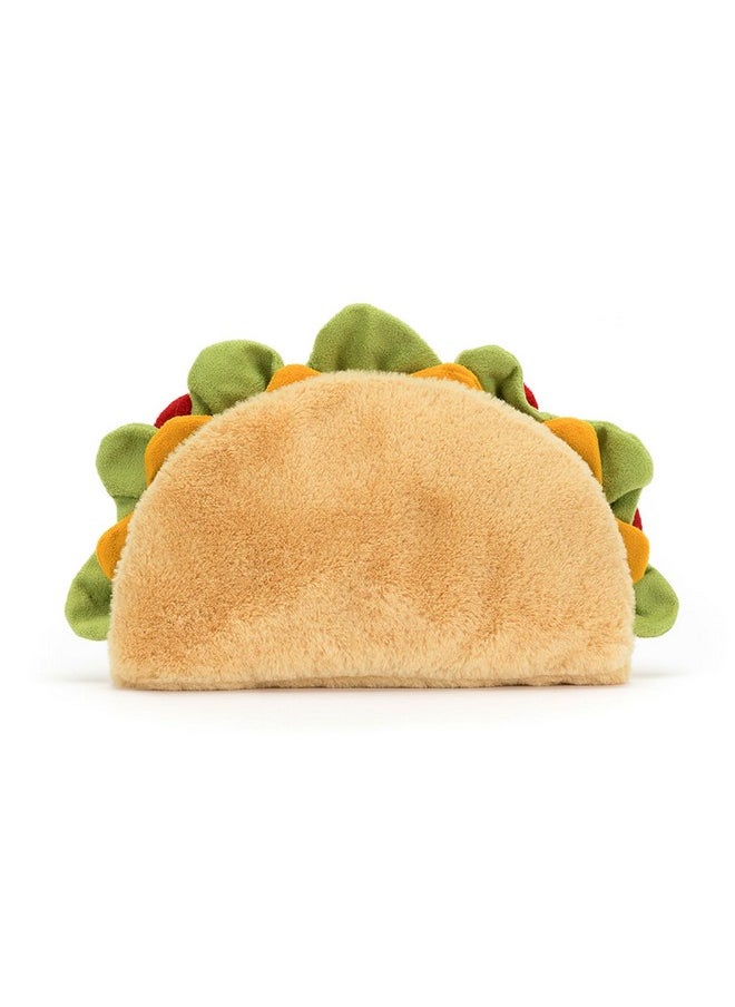 Jellycat Amuseables Taco Stuffed Toy, 6.5 inches | Food Plush | Fun Gift Idea