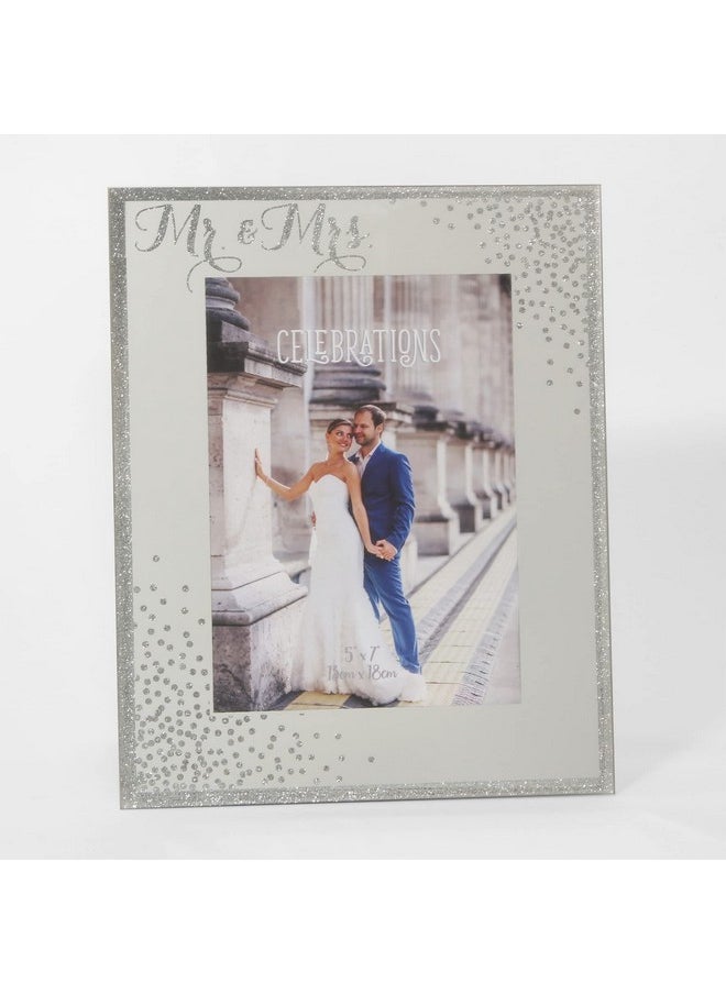 Oaktree Gifts Celebrations Mr & Mrs Wedding Day Sparkle Photo Frame 5