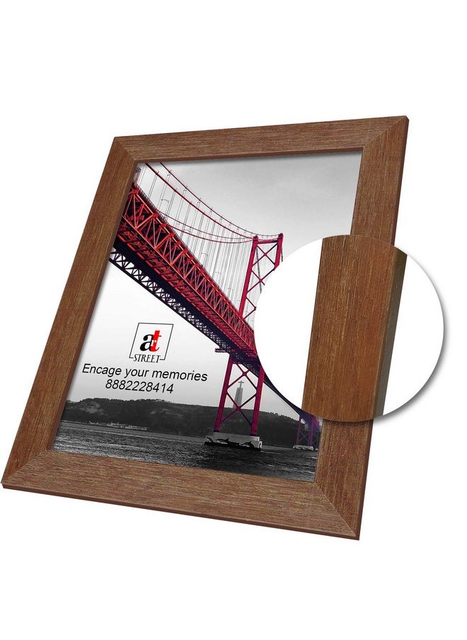 Art Street Photo Frame For Wall Set Wall Hanging Picture, Photo Frame For Home and Office Decoration (Set of 3, 5x5 Inch - Brown)