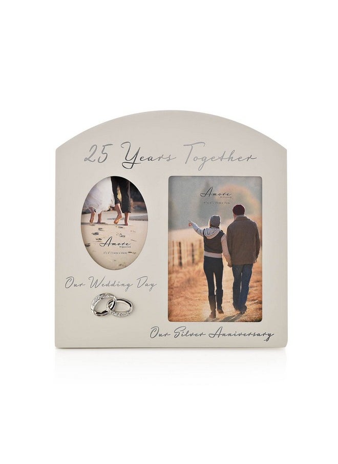 Oaktree Gifts Arched Double Frame 25 years together - 25TH Anniversary