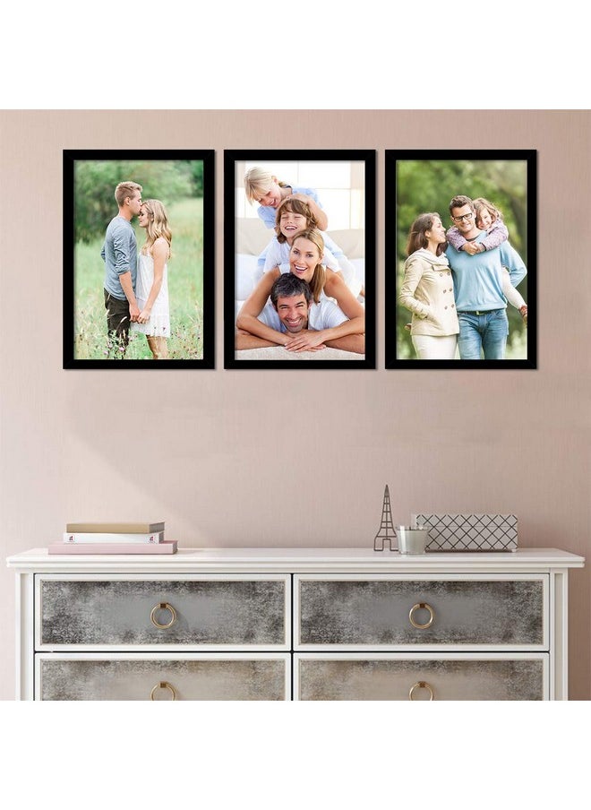 Art Street A4 Document Photo Frame set of 3 Black Photo Frames for Home and Office decoration (Photo Size 8 x 12 Inches)