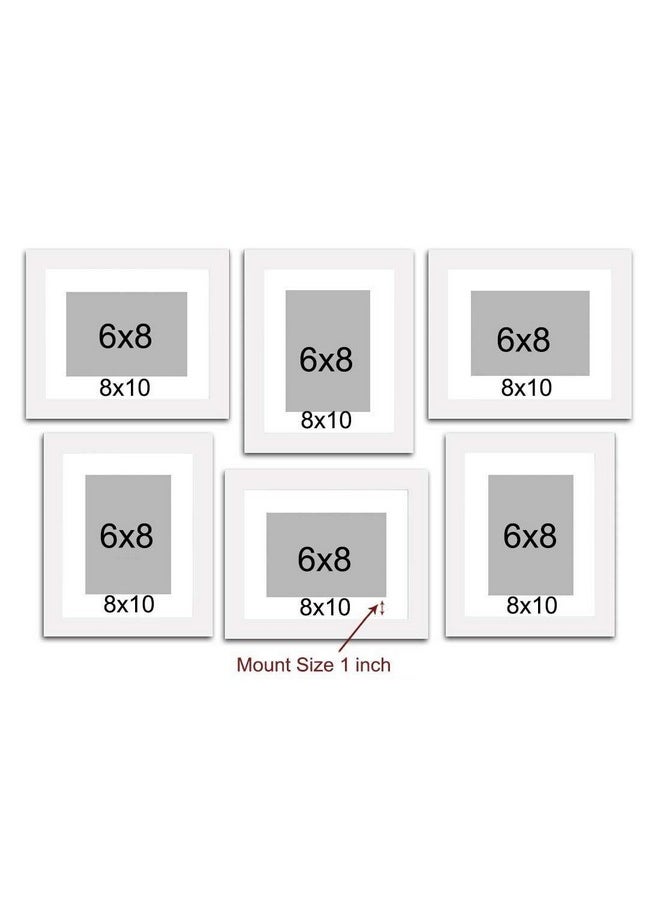 Art Street Decorative Premium Set of 6 Individual Wall Photo Frame (8