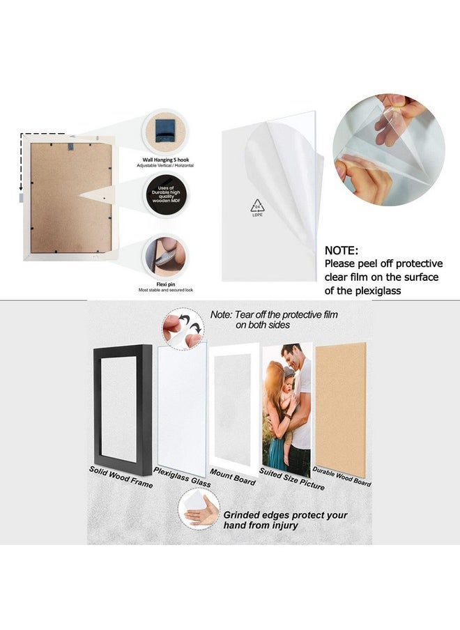 Art Street Photo Frames for Home Décor Set of 9 White Wall Photo Frames for Living Room Decoration (Size - 8 x 8 Inches)