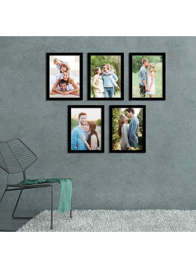 Art Street A4 Size Photo Frame for Wall Set of 5 Black Picture Frame for Home and Office Decoration, Size -8x12 Inches