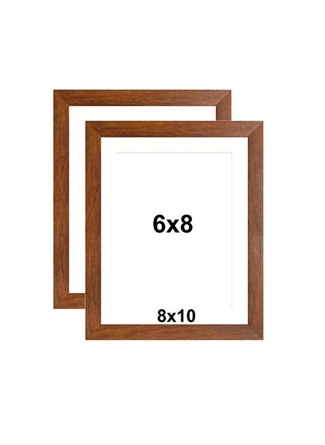 Art Street Synthetic Wood Brown Wall & Table Photo Frame Photo Size 8 x 10 Inches inches ((Brown)