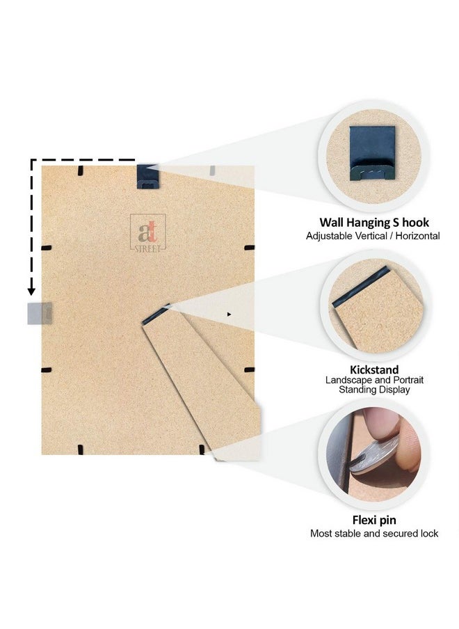 Art Street Synthetic Wood Brown Wall & Table Photo Frame Photo Size 8 x 10 Inches inches ((Brown)