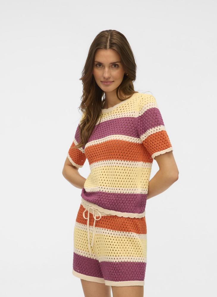 VMTRUE S/S DEEP BACK CROCHET TOP EXP