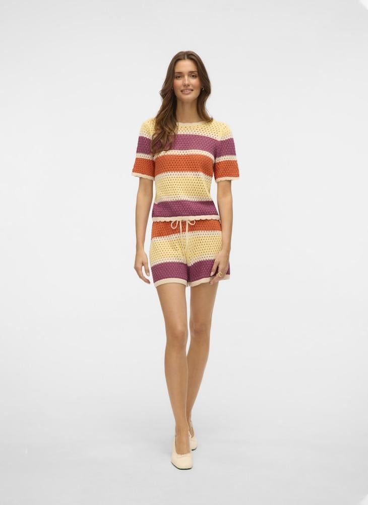VMTRUE S/S DEEP BACK CROCHET TOP EXP