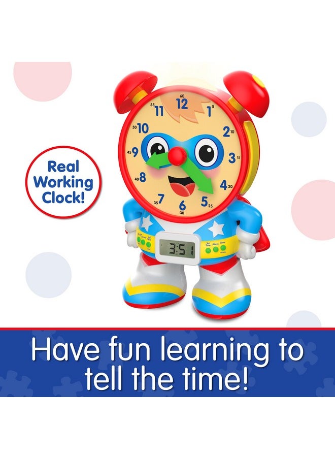 The Learning Journey - Super Telly Teaching Time Clock - Primary Color - Telling Time Teaching Clock - Toddler Toys & Gifts for Boys & Girls Ages 3 Years and Up - Award Winning Toys