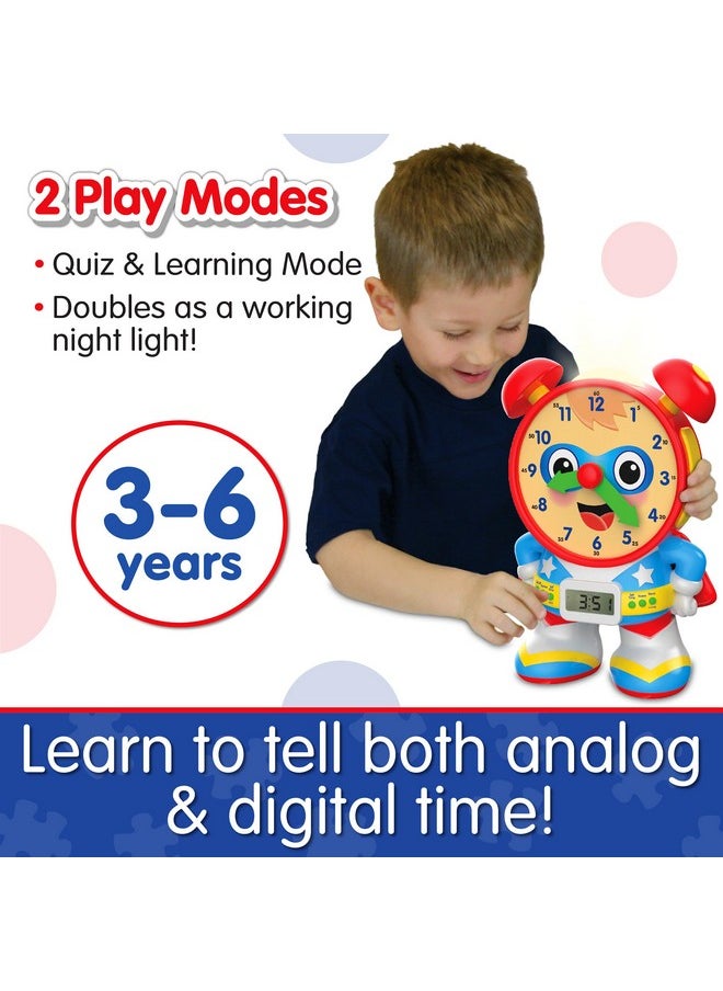 The Learning Journey - Super Telly Teaching Time Clock - Primary Color - Telling Time Teaching Clock - Toddler Toys & Gifts for Boys & Girls Ages 3 Years and Up - Award Winning Toys