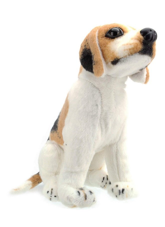 Tickles Beagle Sitting Dog Soft Plush Stuffed for Kids Boys & Girls Birthday Gifts Home Decoration (Color: White Size: 22 cm)