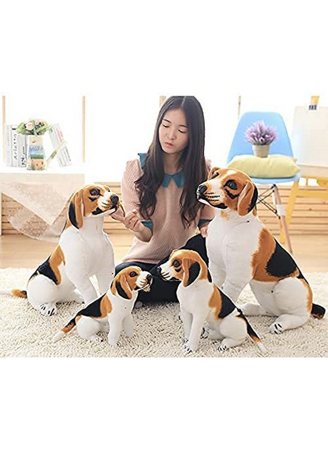 Tickles Beagle Sitting Dog Soft Plush Stuffed for Kids Boys & Girls Birthday Gifts Home Decoration (Color: White Size: 22 cm)