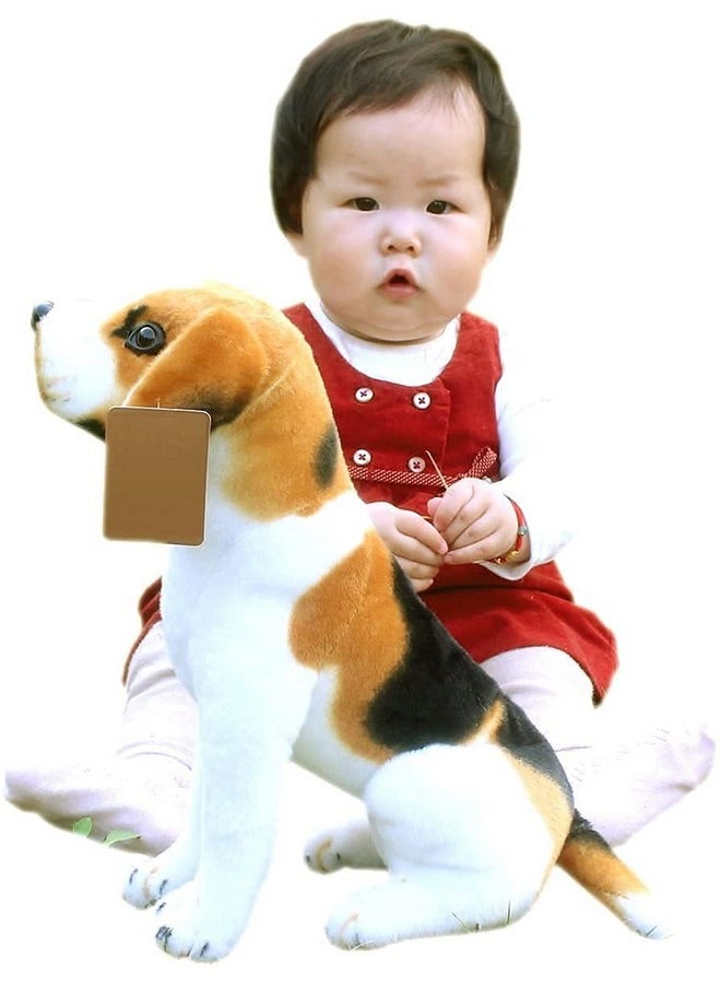 Tickles Beagle Sitting Dog Soft Plush Stuffed for Kids Boys & Girls Birthday Gifts Home Decoration (Color: White Size: 22 cm)