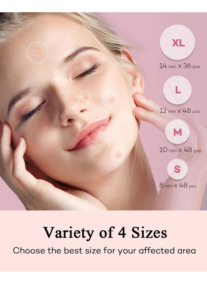 TKTK Pimple Patches Acne Patches for Face, 4 Sizes 180 Patches Hydrocolloid Acne Cover Patch, Clear Easy To Peel Acne Absorbing Zit Patch with Tea Tree & Calendula Oil