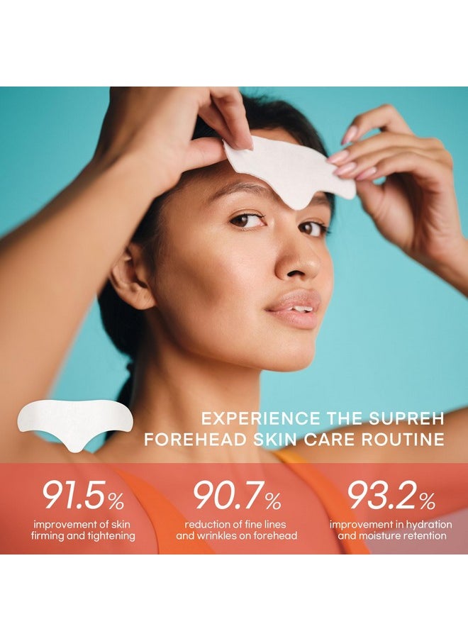 SupreH Forehead Wrinkle Patches For Anti-Wrinkle: Facial Wrinkle Patches for Forehead Fine Lines & Frown Lines - Overnight Mask with Peptide Collagen 14 PCS
