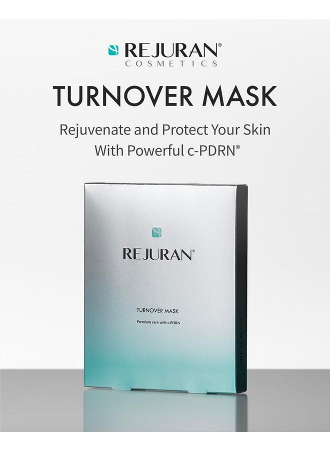 REJURAN® Turnover Mask, c-PDRN® - Skin Repair, Firming, and Deeply Nourishing Ultra Microfiber Sheet Mask, Clinically Developed Korean Skin Care 5-Pack