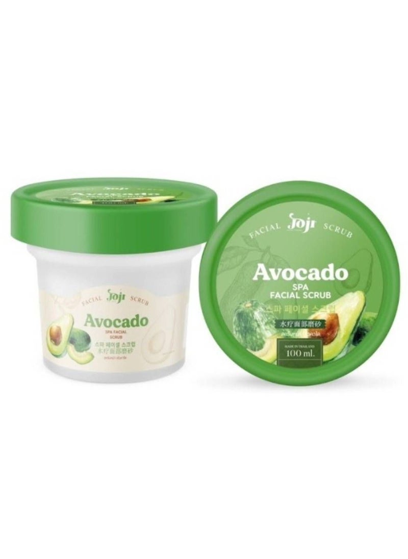 Joji Avocado Spa Facial Scrub – Deep Cleansing & Hydrating Face Exfoliator | Nourishes, Brightens & Softens Skin | Enriched with Natural Avocado Extract | 100ml