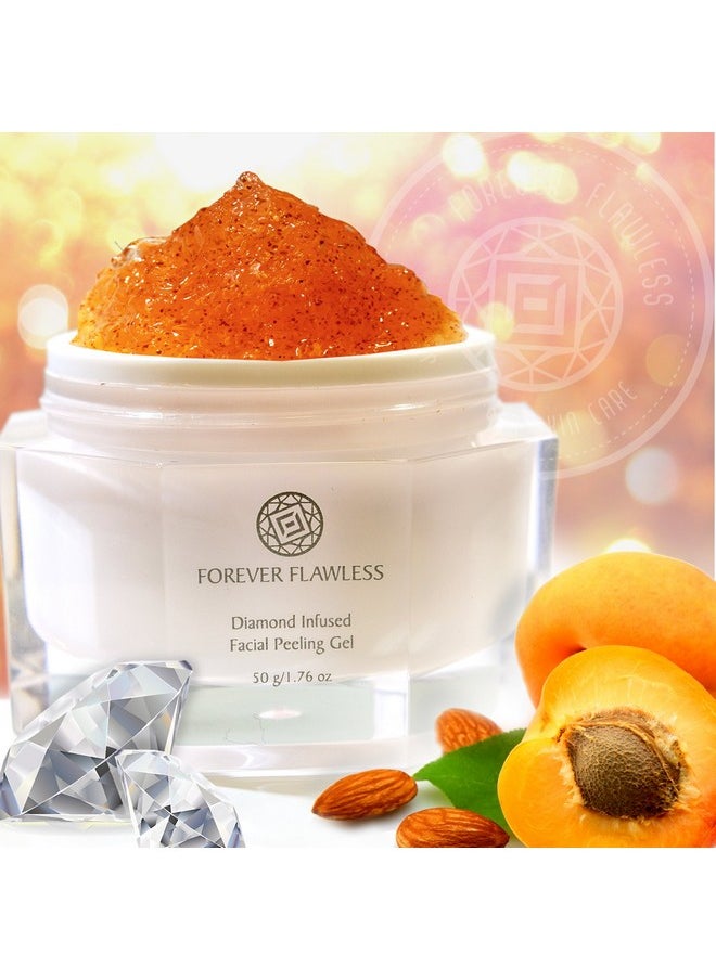 Forever Flawless Diamond Infused Facial Peeling Gel. New & Improved Formula for Best Exfoliation, Microdermabrasion, Purification & Detox for a Flawless, Glowing Skin.