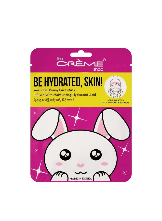 Be Hydrated, Skin! Animated Bunny Face Mask - Moisturizing Hyaluronic Acid Single