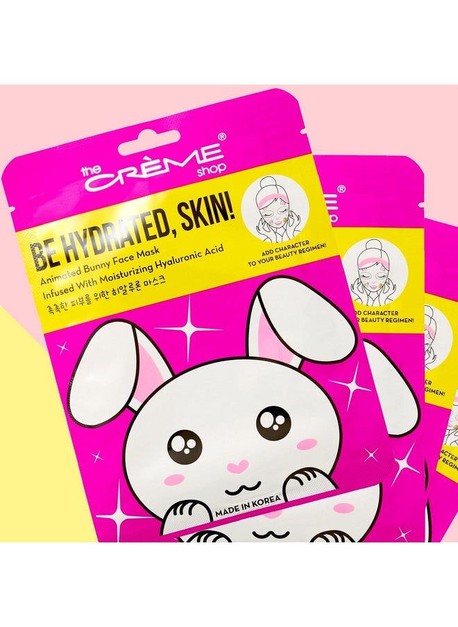 Be Hydrated, Skin! Animated Bunny Face Mask - Moisturizing Hyaluronic Acid Single