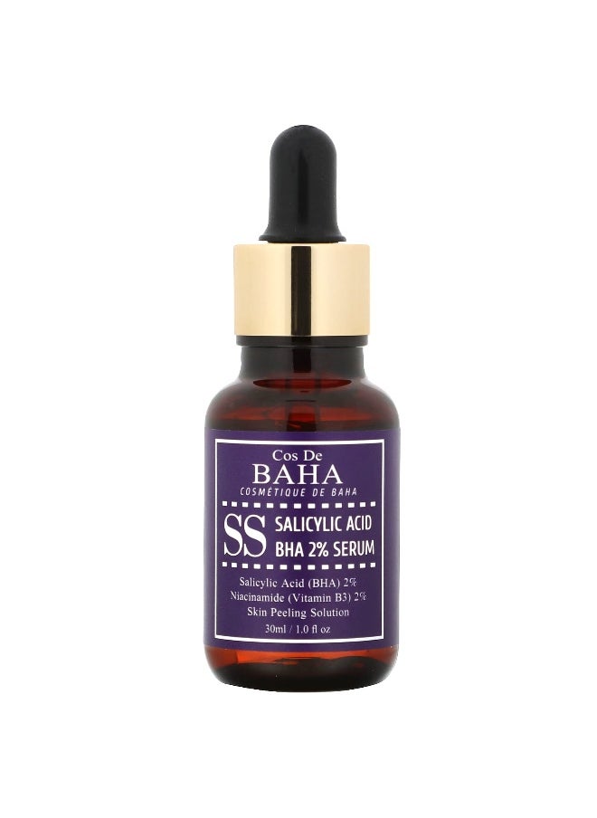 Cos De BAHA, SS, Salicylic Acid BHA 2% Serum, 1 fl oz (30 ml)