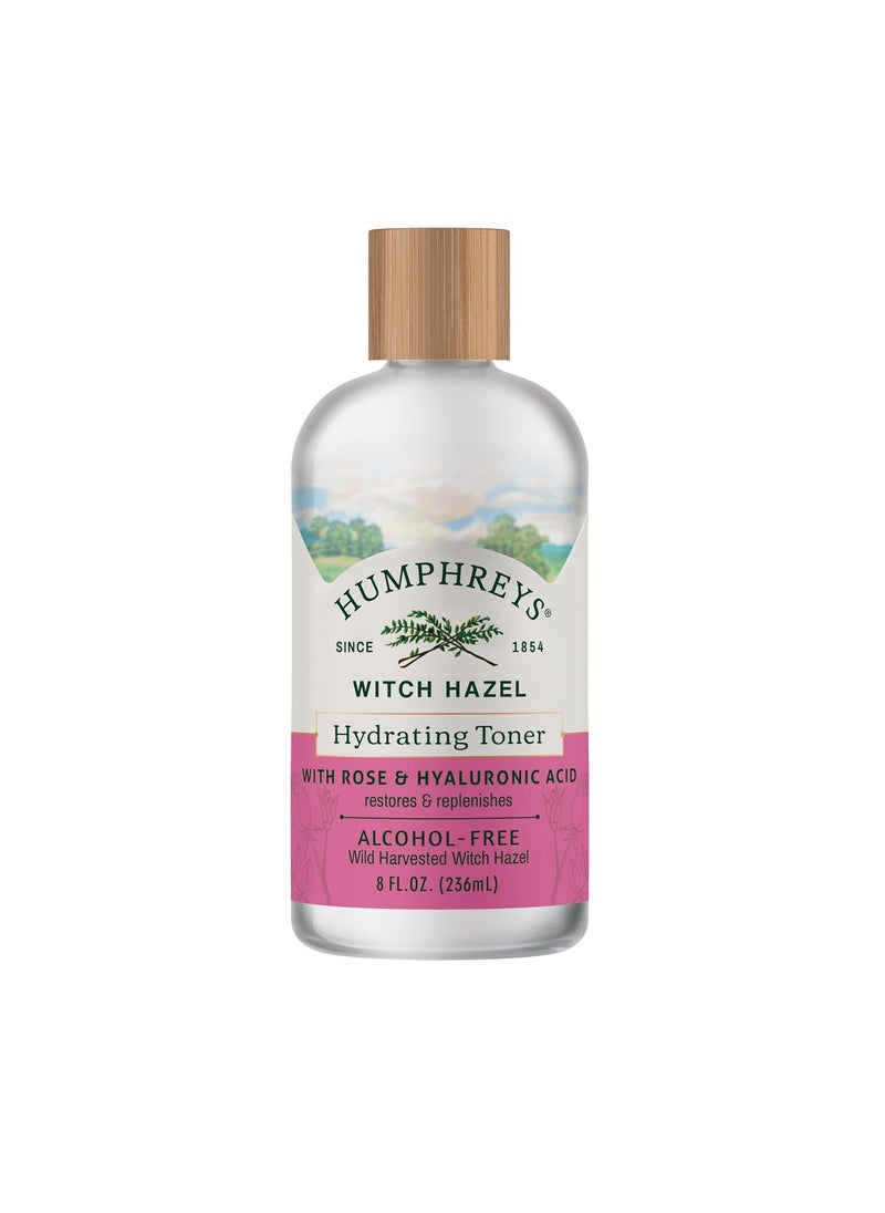Humphreys Soothe Witch Hazel with Rose Alcohol-Free Toner, Clear, 8 Oz (Pack of 1)