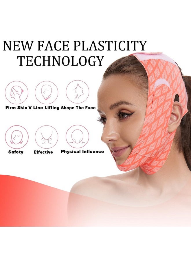Edcbmb V Line Mask Double chin reducer Strap Eliminator Remover Prevent Sagging Shaped Face Belt slimming for Sleeping Women Jaw Exerciser