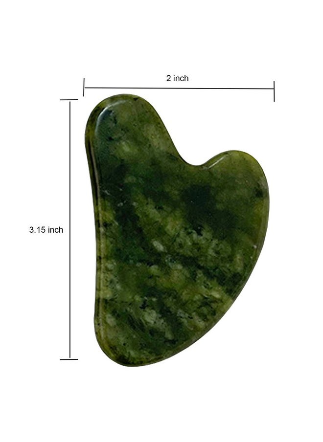 OXT Gua Sha, Premium Gua Sha Facial Tools, Guasha Tool for Face Upgraded, Guasha Natural Jade Stone (Dark Green)