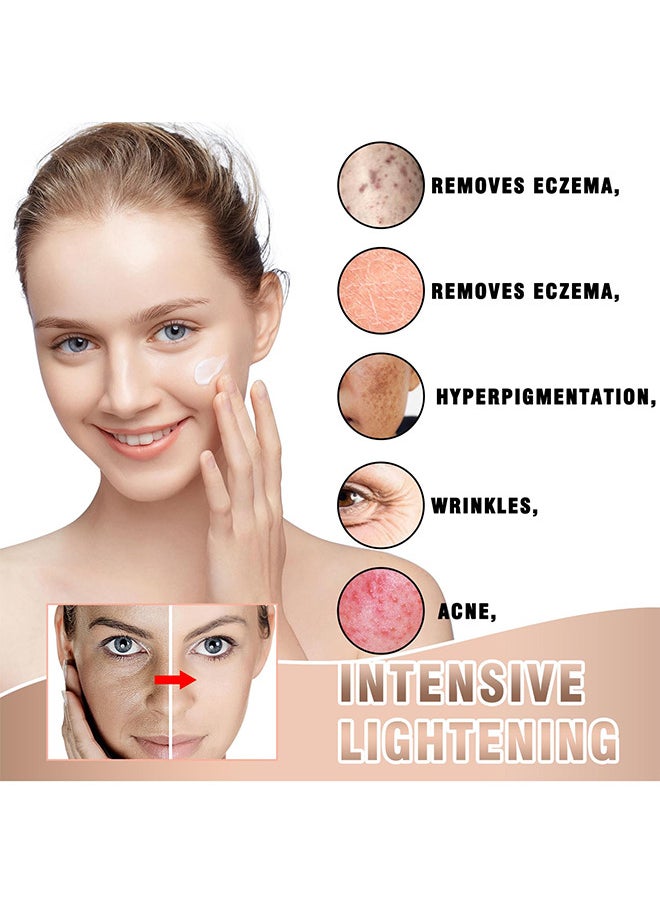 Glutathione Whitening Cream, Facial Dark Spots Remover 2% Glutathione Face Cream, Prevent Aging Moisturizing Skin Brightener Cream, Smoothing Brightening Cream, White Lightening Beauty Cream 20G