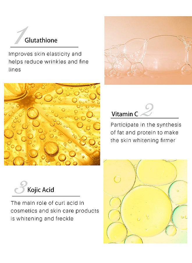 Glutathione Whitening Cream, Facial Dark Spots Remover 2% Glutathione Face Cream, Prevent Aging Moisturizing Skin Brightener Cream, Smoothing Brightening Cream, White Lightening Beauty Cream 20G