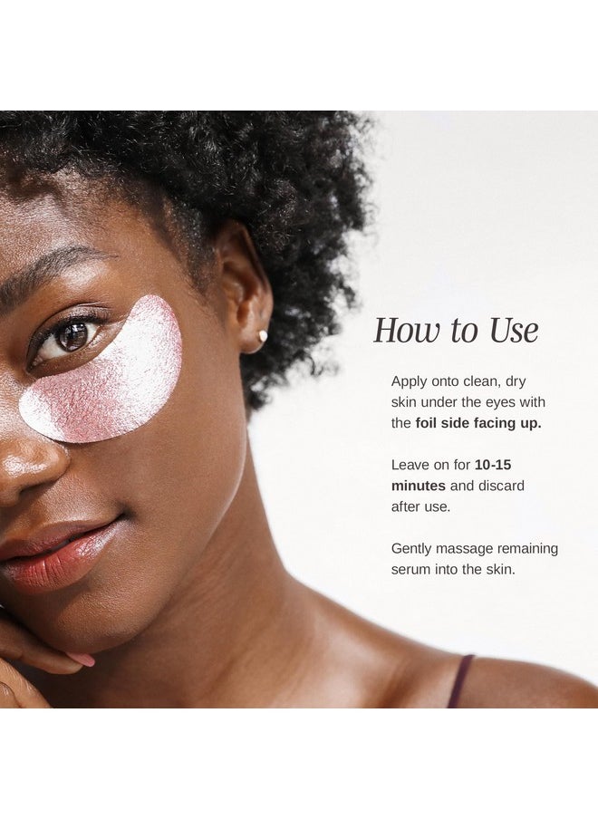 Wander Beauty Baggage Claim - Rose Gold Foil Under Eye Patches For Dark Circles and Puffiness - Under Eye Mask Depuffs & Firms - Brightening Eye Mask for Under Eye Bags (6 Pairs)
