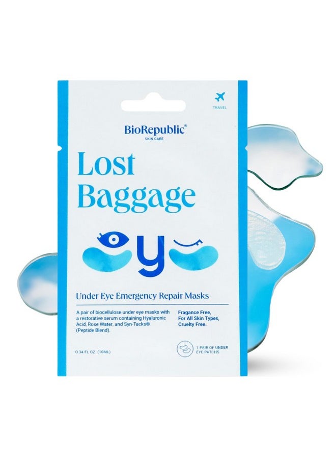 BioRepublic Lost Baggage Under Eye Emergency Repair Mask | Reduces Appearance of Lines, Bags, and Dark Circles Under Eyes | Organic Biocellulose Masks for Moisturization | Box of 10 (3)
